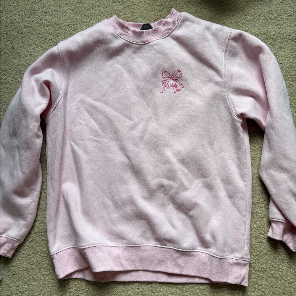 White Fox Pink Sweatshirt , Love you forever! - Picture 7 of 7